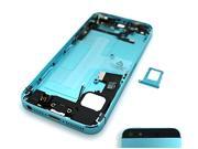Black Glass Blue Cover Assembly For Iphone 5S