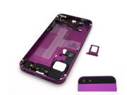 Black Glass Purple Cover Assembly For Iphone 5S