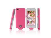 Pink External Backup Battery Charger Case Cover For Apple IPHONE 5 5S 2500mAh New