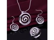 Premier SPIRAL Fashion Silver Brass Swirl Designs Necklace Ring Earings