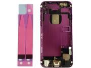 Purple Full Middle Frame Housing Back Battery Door Cover Case Assembly With Side Button Sim Tray With Glue Adhesive For iPhone 6 4.7