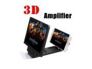 Black Creative Foldable Portable Mobile Phone Below 5.0 inch 3D Screen Magnifier Eye View Home Theater