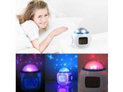 Music Sky Star Master Night Light Projector Lamp Child Kid Lazy Alarm Clock