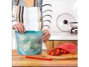 Silicone Reusable Preservative Food Storage Bag Refrigerator Fresh Container Blue