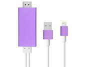 HDMI Cable AV HDTV 1080P Display Adaptor For iPhone5 5C 5S 6 6S 6 Purple