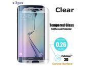 Galaxy S6 Edge Screen Protector 2Pack Full Curved Screen Protector Tempered Glass Cover For Samsung Galaxy S6 Edge ship from USA.