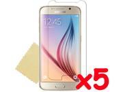 Galaxy S6 Screen Protector 5PCS Front HD Clear Screen Protector Guard Shield Film Cover For Samsung Galaxy S6 G920