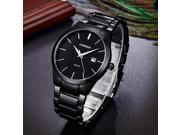 Men Fashion Stainless Steel Analog Date Sport Quartz Wrist Watch 8106 Black