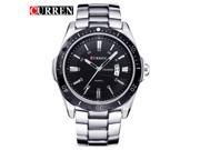 8110 Men Fashion Stainless Steel Analog Date Sport Quartz Wrist Watch