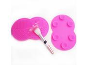 Makeup Brush Cleaner Scrubber Cleaning Tool Cosmetic Foundation Silicone pad Hot Pink