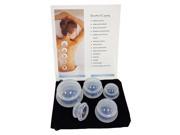 Medical Vacuum Massage Cups Transparent Silicone Massager Cupping Jar Body Pack of 5 Clear