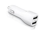 White Portable Dual 2 Port Rapid USB Car Charger Cigarette Charger Adapter For Ipad Air Motorola Nexus 6