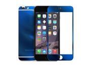Blue Electroplating Mirror Effect Front Back Tempered Glass Screen Protector Full Body Protection Anti Scratches for Iphone 6 4.7 inch