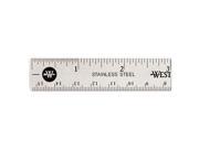 Westcott Stainless Steel Office Ruler With Non Slip Cork Base ACM10414