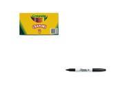 Shoplet Best Value Kit Crayola Large Crayons CYO520336 and Sharpie Perman...