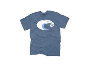 Costa Logo Wave T Shirt Blue Dusk