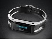 BW10 Bluetooth vibrating bracelet watch Clock with call ID proximity alert Steel