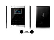 White Black Ultra Slim Mini OLED Cell Mobile Phone MP3 Bluetooth in Card Size