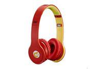 Syllable G15 Wireless Bluetooth 3.0 Noise cancellation Headphone Foldable Headset Mic iPhone Skype for Red Out and Yellow Inside