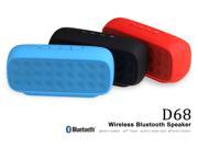 D68 Bluetooth Wireless Speaker TF Micro SD card slot handsfree function FM