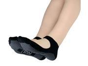 Womens Yoga Socks Mary Jane Bella with Grips S M Non Slip Ankle Socks Black