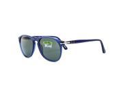 Persol 9649 Sunglasses 1015 58 Transparent Cobalto Blue Green Polarized 52 mm