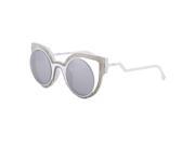 Fendi FF 0137 S Paradeyes Sunglasses NU6SS Glitter Matte White Grey Mirrored
