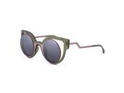 Fendi FF 0137 S Paradeyes Sunglasses NTACN Pink Olive Green Grey Mirrored Lens