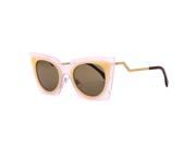 Fendi 0117 S Orchid Cat Eye Sunglasses LAQUT Pink Peach Tobacco Brown Lenses