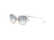 Dita Heartbreaker Sunglasses 22027E Clear 12K Gold Grey Gradient Flash Mirror