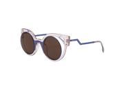 Fendi FF 0137 S Paradeyes Sunglasses NT7LC Blue Transparent Pink Brown Mirrored