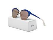 Christian Dior Mirrored Sunglasses I220J Black Shiny Blue White Gray Rose Gold