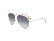 Victoria Beckham VBS90 Aviator Sunglasses Pink Candy Leather Grey Gradient Lens