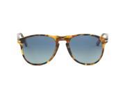 Persol PO9649S Folding Sunglasses 1052 S3 Madreterra Brown Polarized Blue Gradient 9649 52 mm