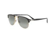 Persol PO8649S Sunglasses 95 71 Black Frame Dark Grey Faded Anti Glare Treatment 8649 53 mm