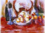 Paul Cezanne Still Life - Apples, a Bottle and Chairback - 18 Paul Cezanne Still Life - Apples, a Bottle and Chairback - 18