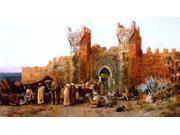 Edwin Lord Weeks Gate of Shehal Morocco 14 x 28 Premium Canvas Print