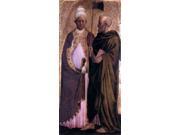 Masolino Da panicale Pope Gregory the Great and St Matthias 14 x 28 Premium Canvas Print