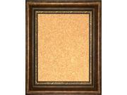 Framed Cork Board 16 x 20 with Copper Finish Frame with Brown Floral Lip