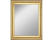 Framed Mirror 22 x 26 with Gold Finish Frame with Ornate Design on Edge