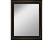 Framed Mirror 21 x 25 with Espresso Finish Frame with Triple Step Lip