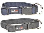 Dogline Denim Jeans Soft Padded Quick Release Pet Dog Puppy Collar Black Blue 2 collors and 3 Sizes