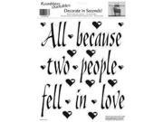 RoomMates RMK0037SS All Because Two People Fell In Love Peel Stick Single Sheet