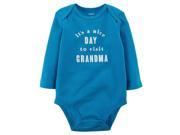 Carters Baby Clothing Outfit Boys Visit Grandma Bodysuit Blue 18M