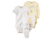Carters Unisex Baby Clothing Outfit 3 Piece Bodysuit Pant Set Yellow Duck 18M