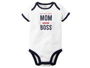Carters Baby Clothing Outfit Boys Mom s The Boss Bodysuit White 18M
