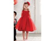 MudPie Red Rosette Party Dress 4T