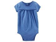 Carter s OshKosh B gosh Baby Clothing Outfit Girls Heathered Pompom Bodysuit Blue 18M