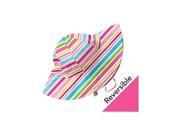 I Play Mix n Match Reversible Brim Sun Protection Hat Pink Multistripe NB 0 6mo