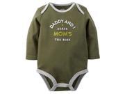 Carters Baby Clothing Outfit Boys Mom s The Boss Bodysuit Olive Green 18M